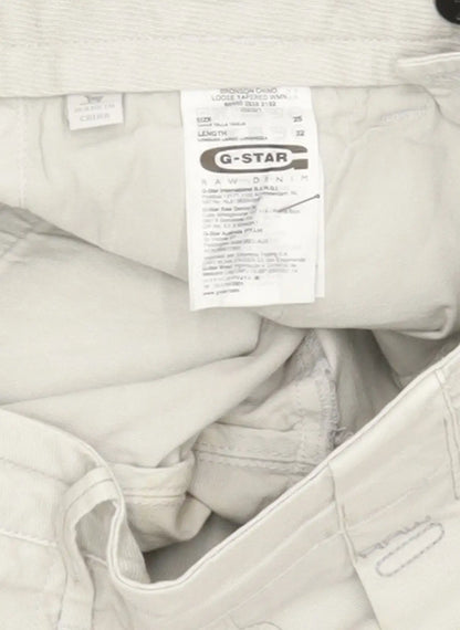 G-Star Bronson Women Grey Tapered Loose Chino Stretch Jeans W25 L32