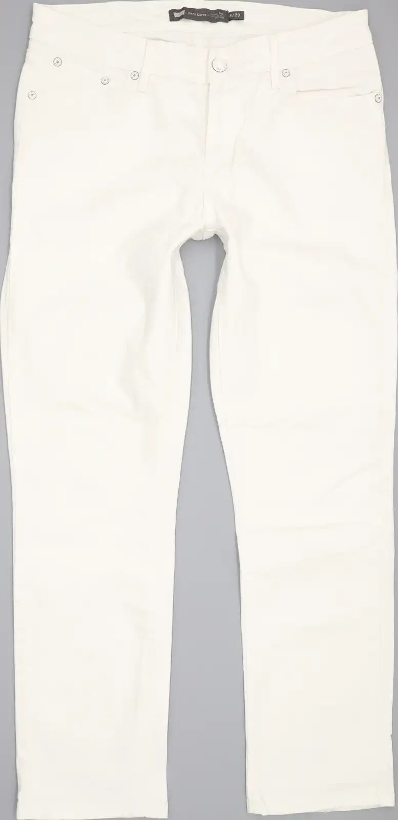Levi's Demmi Curve Women White Straight Classic Stretch Jeans W29 L27