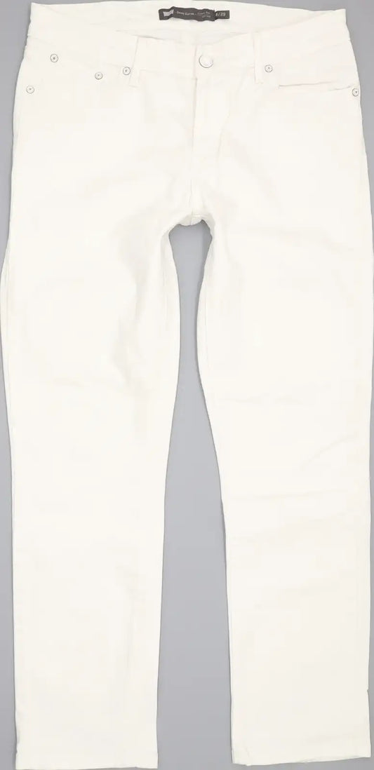 Levi's Demmi Curve Women White Straight Classic Stretch Jeans W29 L27