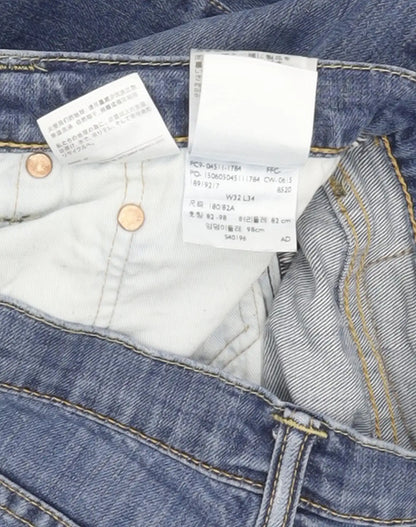 Levi's 511 Men Blue Straight Slim Jeans W32 L33