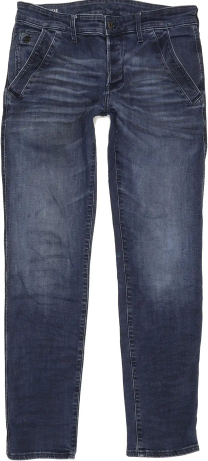 G-Star Bronson Men Blue Straight Slim Stretch Jeans W32 L32