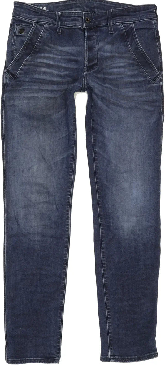 G-Star Bronson Men Blue Straight Slim Stretch Jeans W32 L32