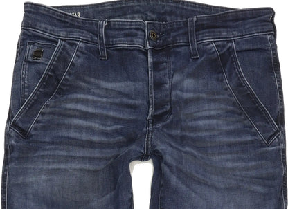 G-Star Bronson Men Blue Straight Slim Stretch Jeans W32 L32