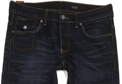 G-Star Morris Men Blue Straight Slim Jeans W32 L34