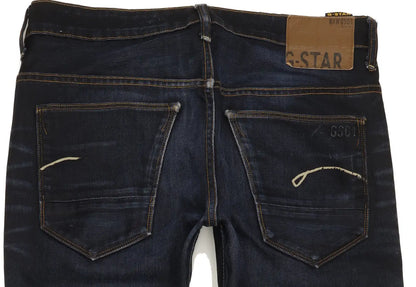 G-Star Morris Men Blue Straight Slim Jeans W32 L34