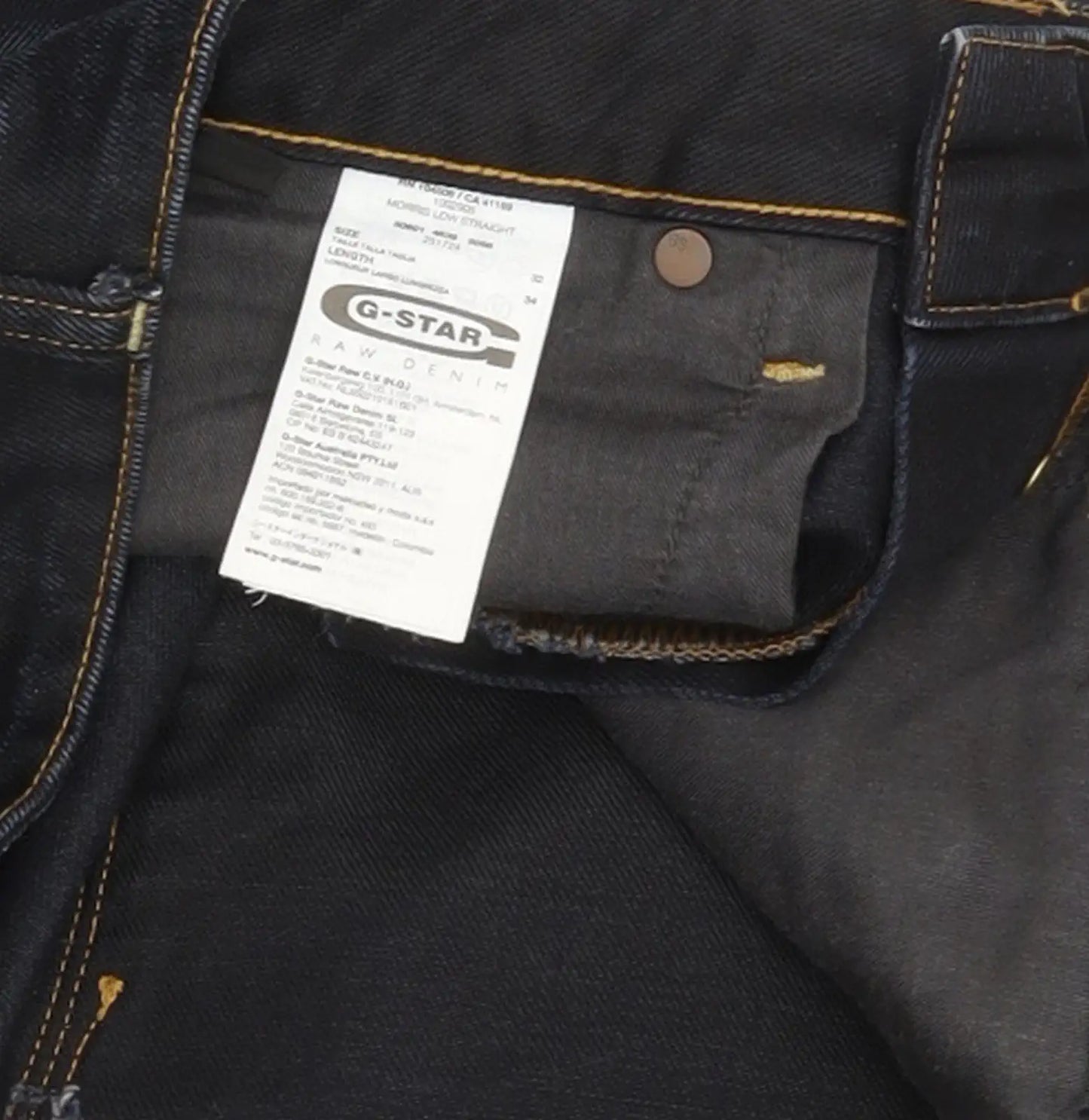 G-Star Morris Men Blue Straight Slim Jeans W32 L34