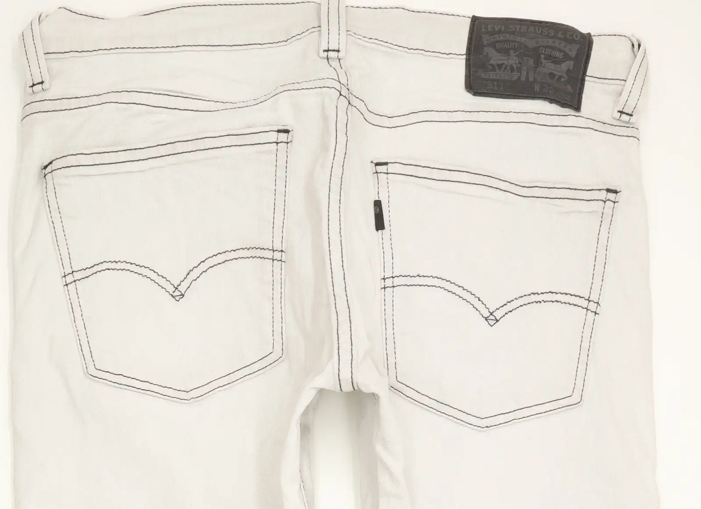 Levi's 511 Men Grey Straight Slim Stretch Jeans W32 L31