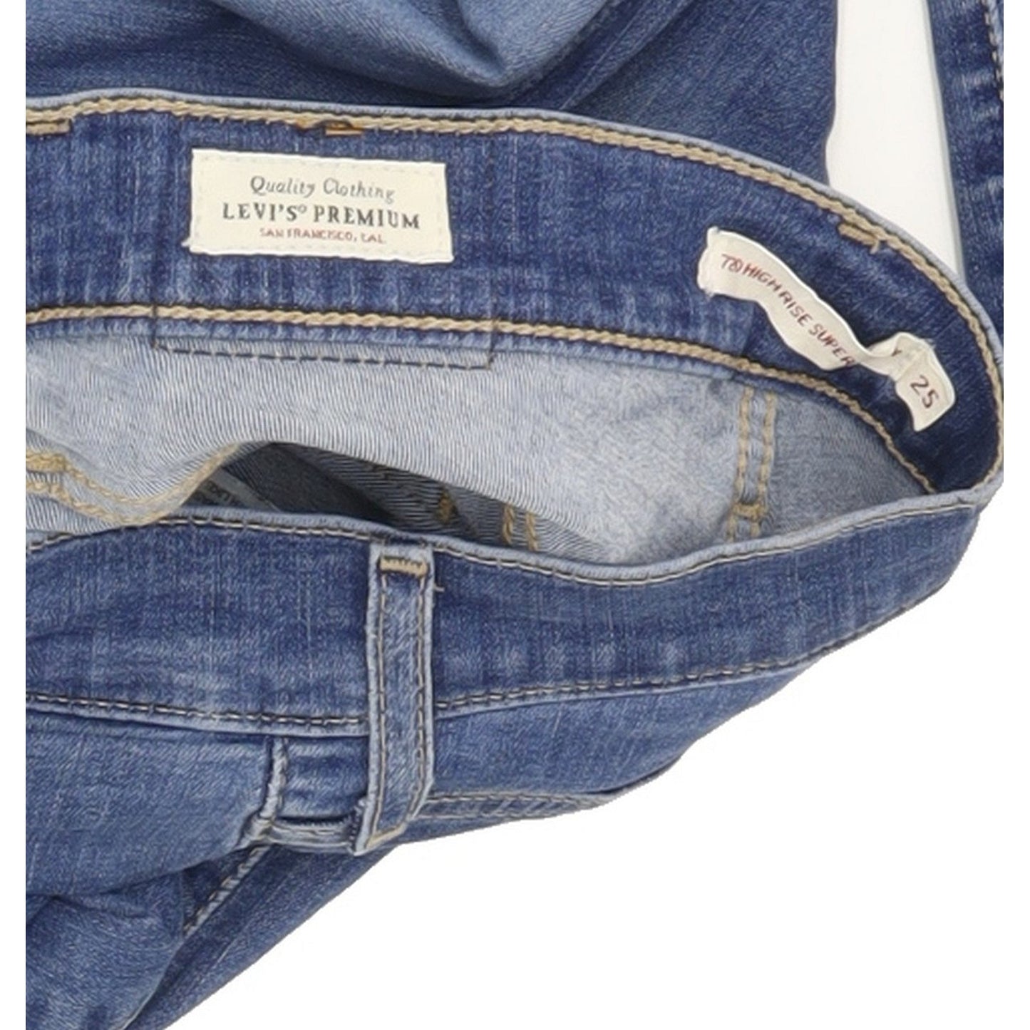 Levi's 720 High Rise Women Blue Skinny Stretch Jeans W25 L30