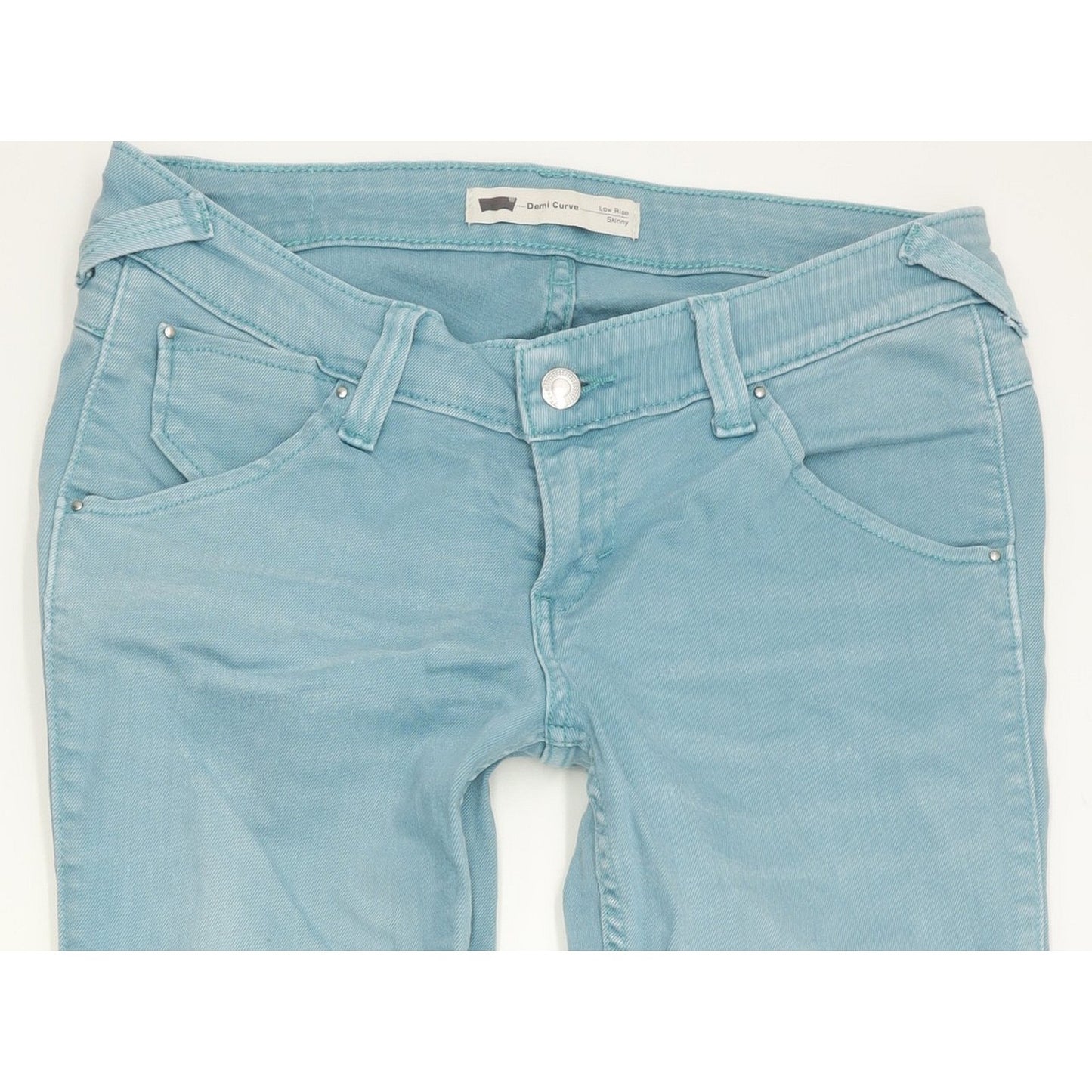 Levi's Demi Curve Women Green Skinny Slim Stretch Jeans W28 L31