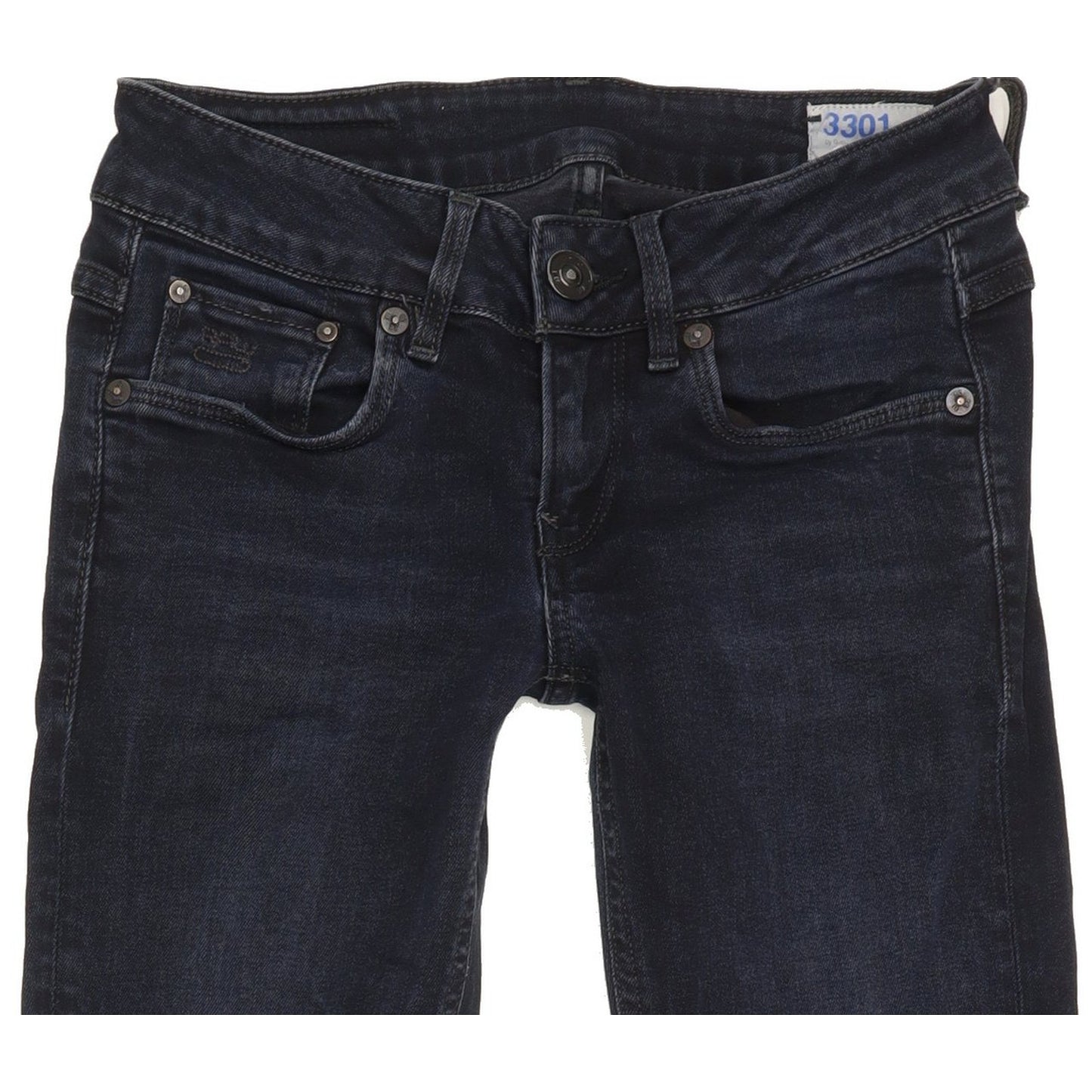 G-Star 3301 Women Navy Skinny Slim Stretch Jeans W25 L29