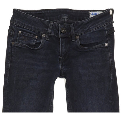 G-Star 3301 Women Navy Skinny Slim Stretch Jeans W25 L29
