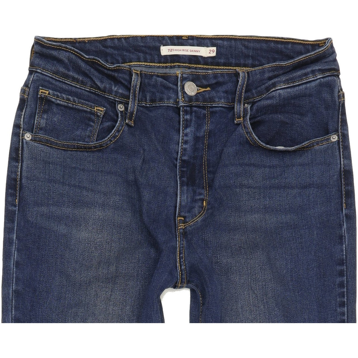 Levi's 721 High Rise Blue Skinny Stretch Jeans High Waisted W29 L30