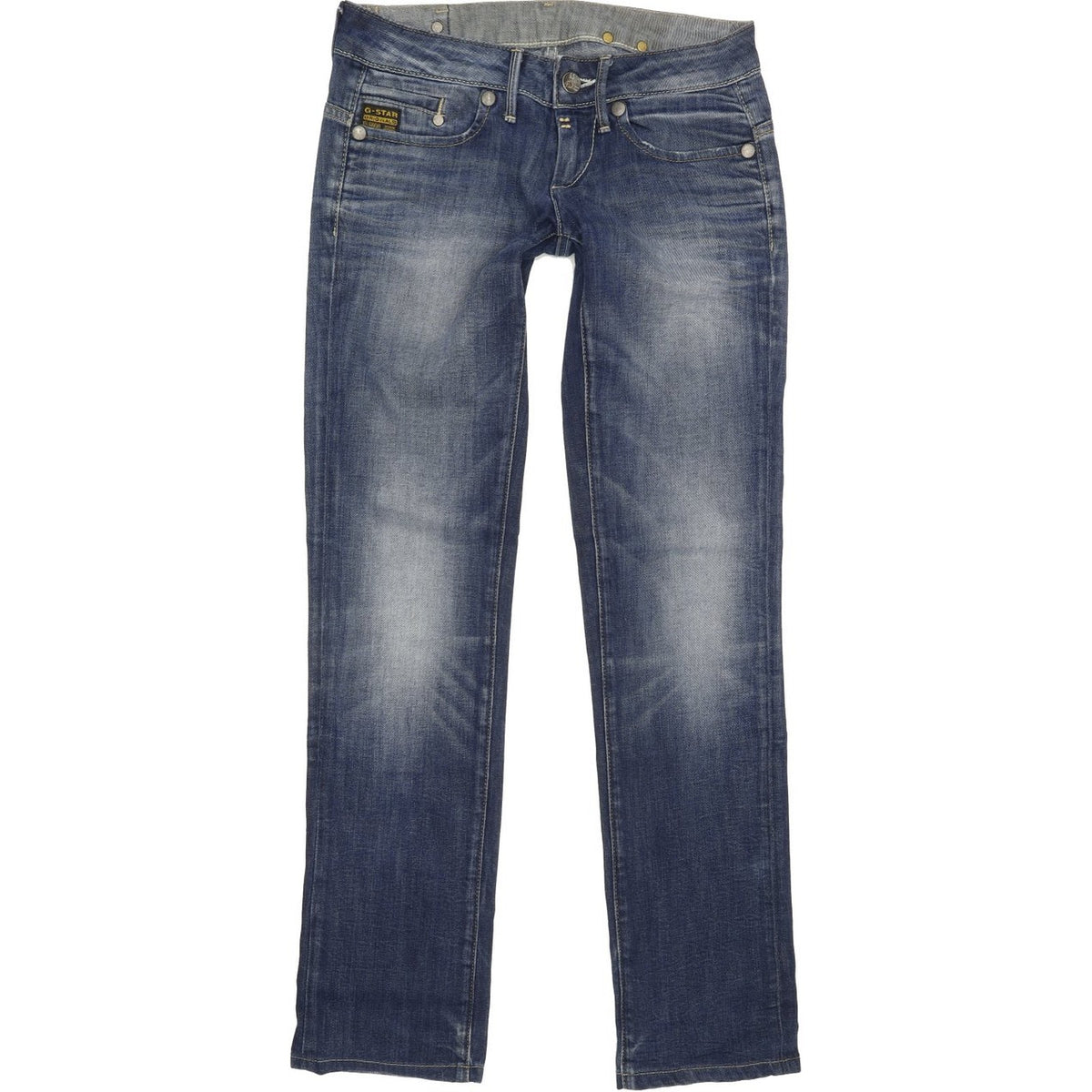 G-Star Midge Women Blue Straight Slim Stretch Jeans W27 L30