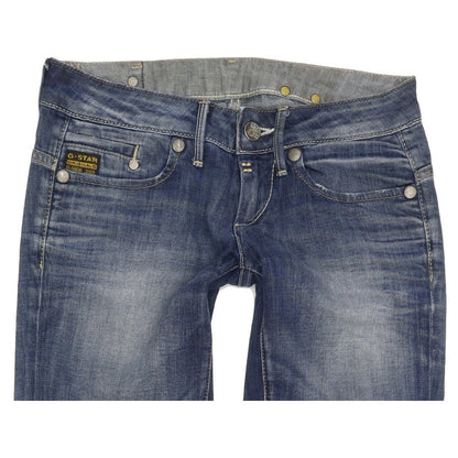 G-Star Midge Women Blue Straight Slim Stretch Jeans W27 L30