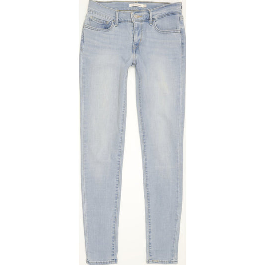 Levi's 710 Super Women Blue Skinny Slim Stretch Jeans W28 L30