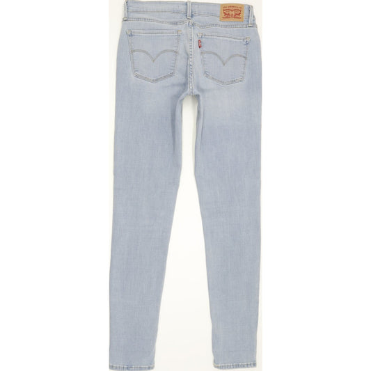 Levi's 710 Super Women Blue Skinny Slim Stretch Jeans W28 L30