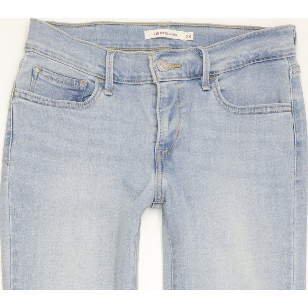 Levi's 710 Super Women Blue Skinny Slim Stretch Jeans W28 L30