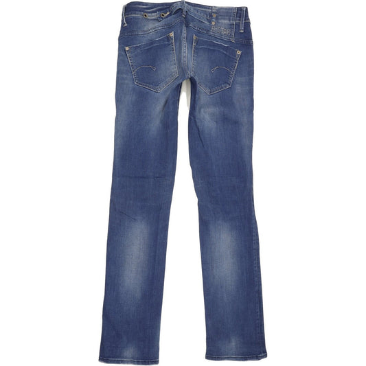 G-Star Midge Women Blue Straight Slim Stretch Jeans W27 L32