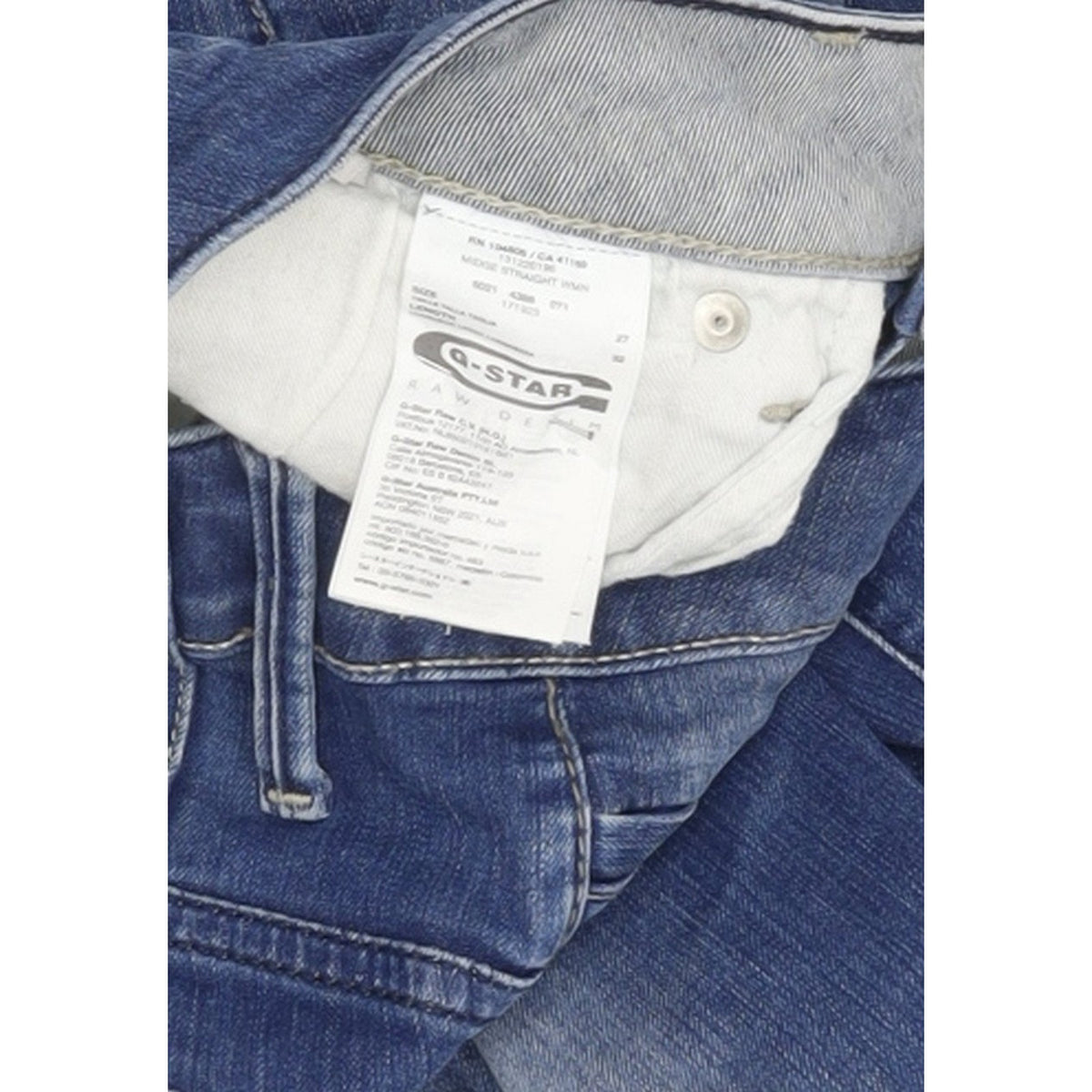 G-Star Midge Women Blue Straight Slim Stretch Jeans W27 L32