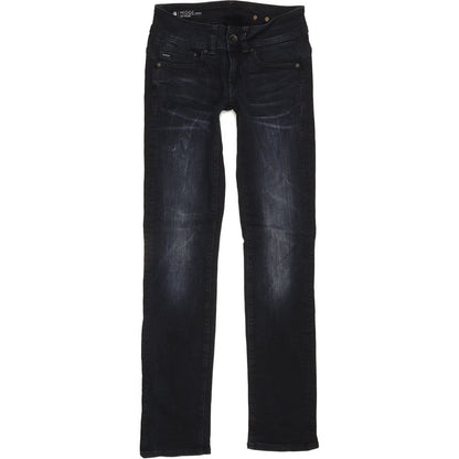 G-Star Midle Saddle Women Navy Straight Slim Stretch Jeans W27 L32