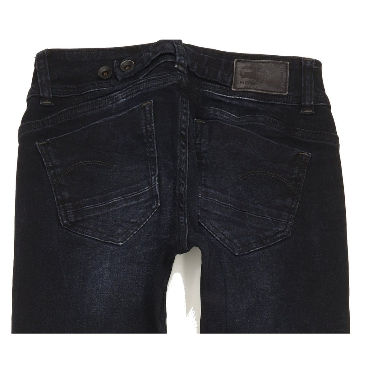 G-Star Midle Saddle Women Navy Straight Slim Stretch Jeans W27 L32