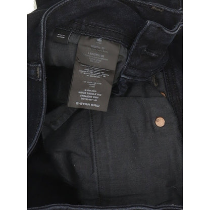 G-Star Midle Saddle Women Navy Straight Slim Stretch Jeans W27 L32