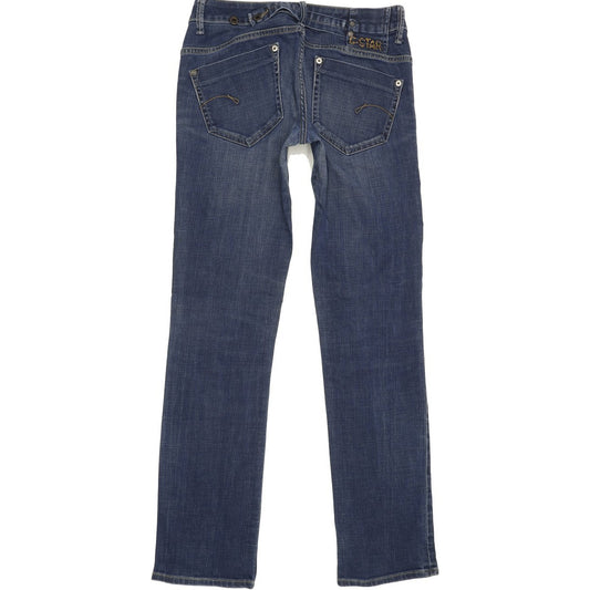 G-Star Midge Women Blue Straight Slim Stretch Jeans W29 L32