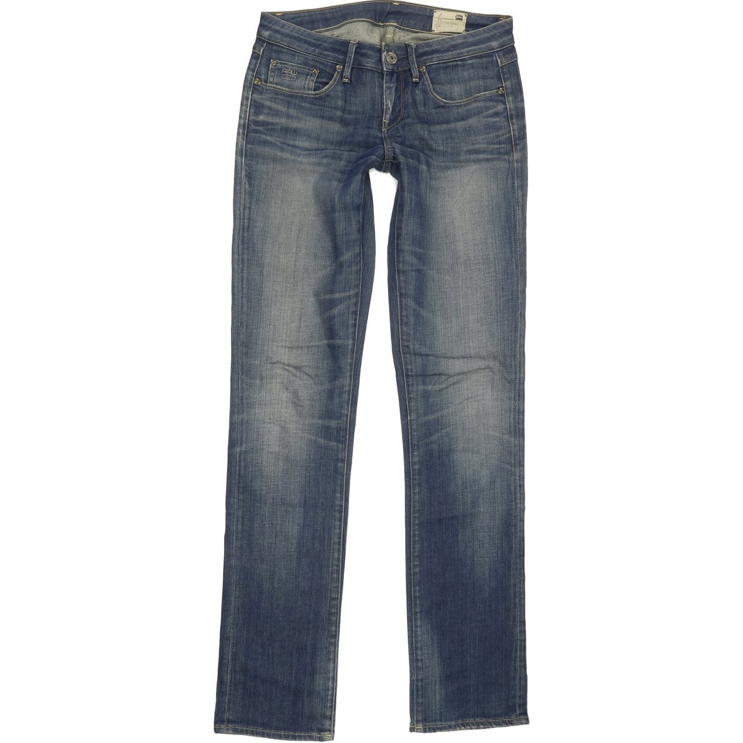 G-Star 3301 Women Blue Straight Slim Stretch Jeans W27 L33