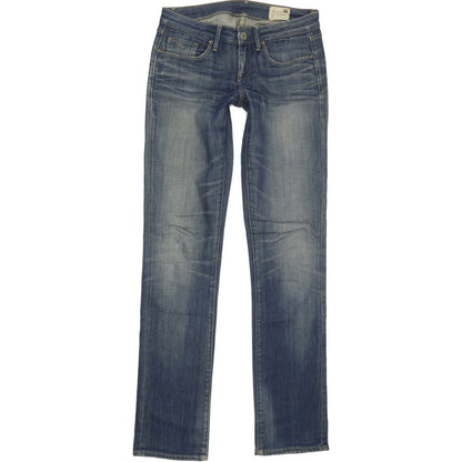 G-Star 3301 Women Blue Straight Slim Stretch Jeans W27 L33