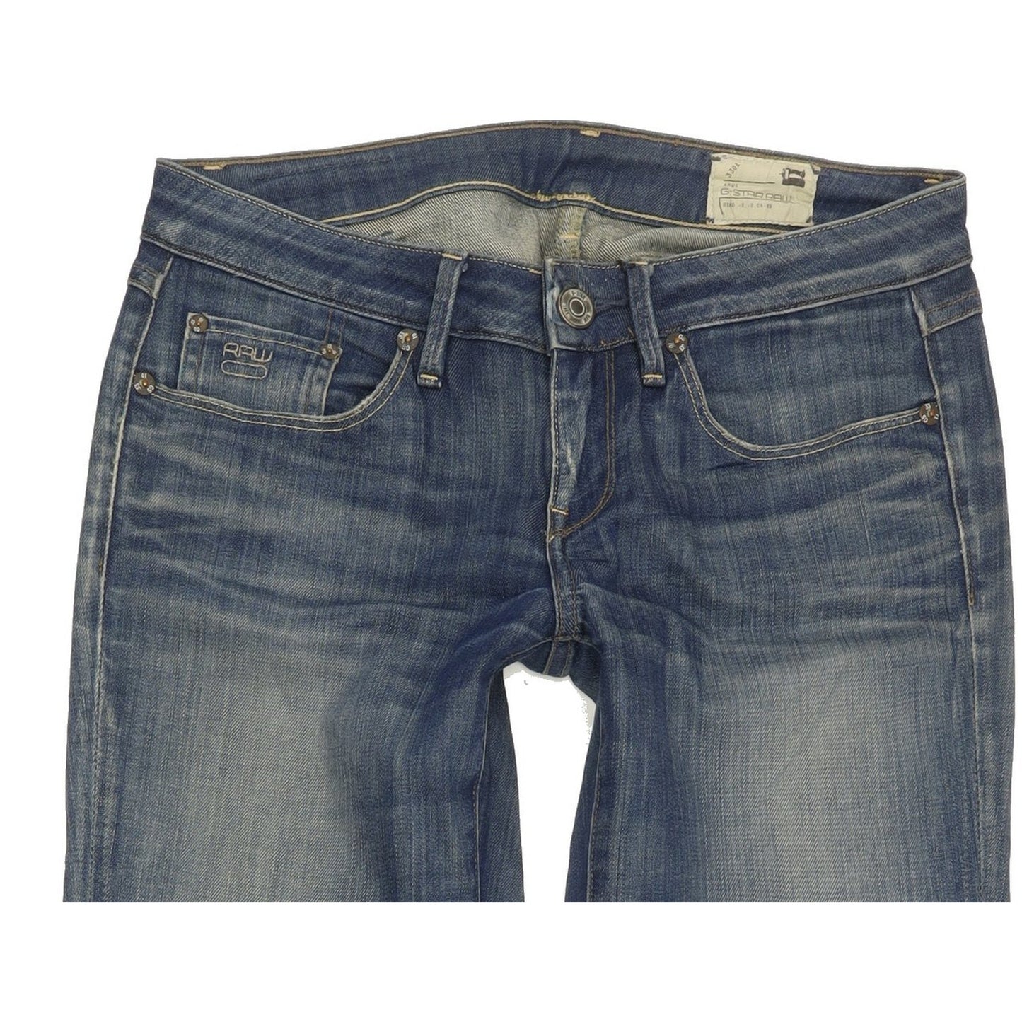 G-Star 3301 Women Blue Straight Slim Stretch Jeans W27 L33