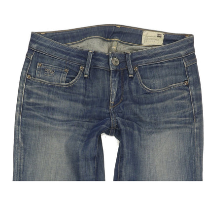G-Star 3301 Women Blue Straight Slim Stretch Jeans W27 L33