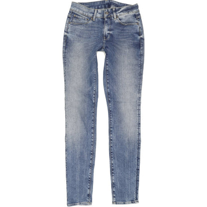 G-Star 3301 Contour High Women Blue Skinny Slim Stretch Jeans W27 L31