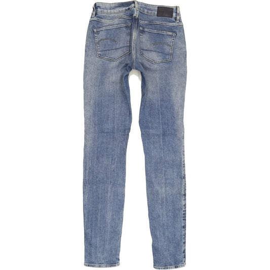 G-Star 3301 Contour High Women Blue Skinny Slim Stretch Jeans W27 L31
