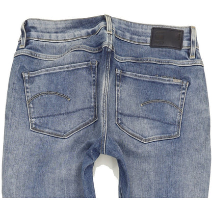 G-Star 3301 Contour High Women Blue Skinny Slim Stretch Jeans W27 L31