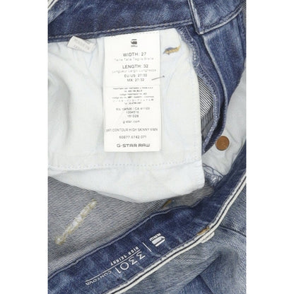 G-Star 3301 Contour High Women Blue Skinny Slim Stretch Jeans W27 L31