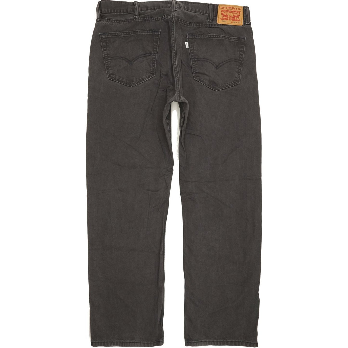 Levi's 505 Men Charcoal Straight Regular Jeans W38 L31