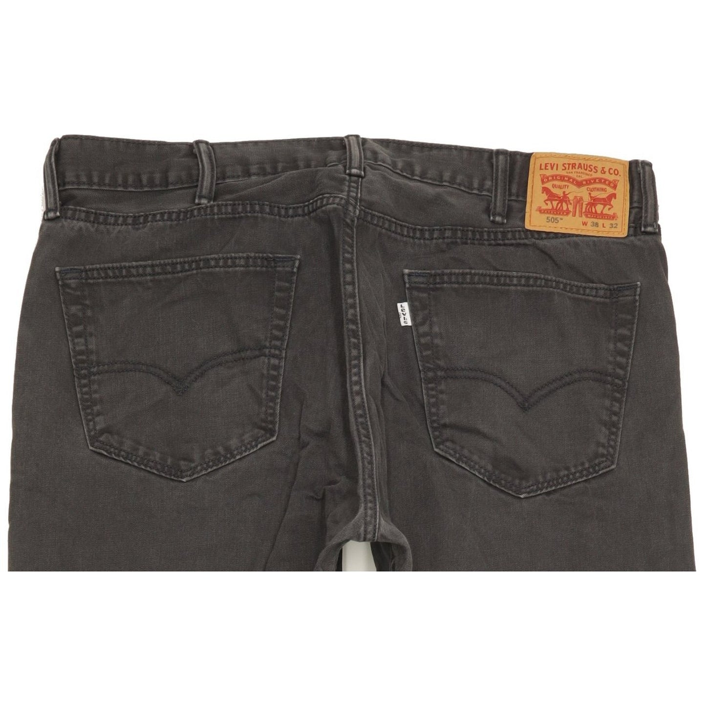 Levi's 505 Men Charcoal Straight Regular Jeans W38 L31