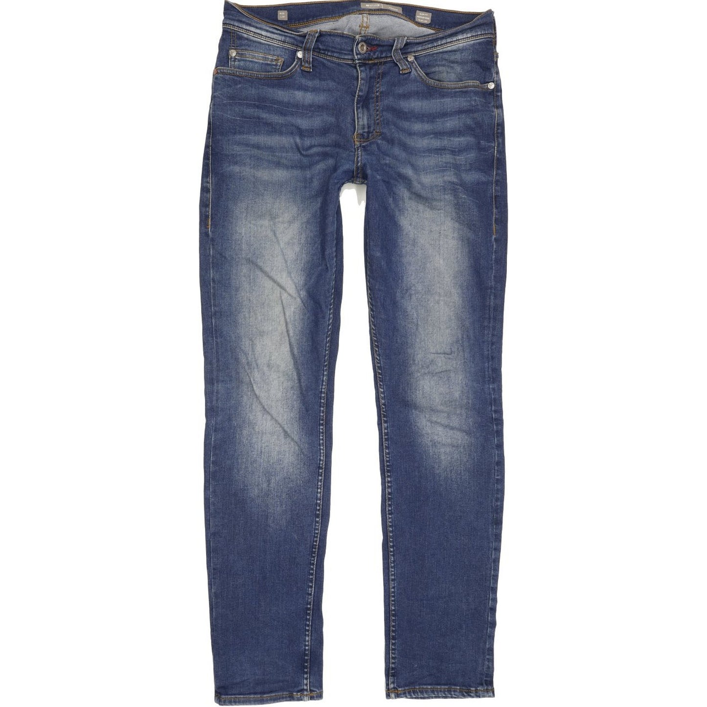 Mustang Vegas Men Blue Tapered Slim Stretch Jeans W32 L31