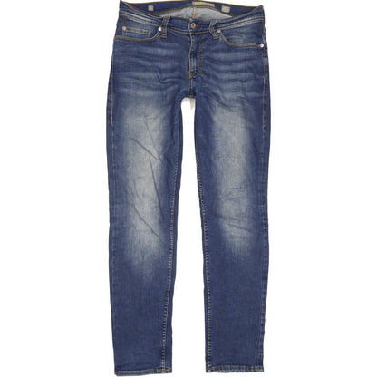 Mustang Vegas Men Blue Tapered Slim Stretch Jeans W32 L31
