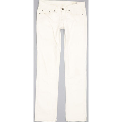 G-Star 3301 Women White Straight Slim Stretch Jeans W29 L30