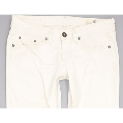 G-Star 3301 Women White Straight Slim Stretch Jeans W29 L30