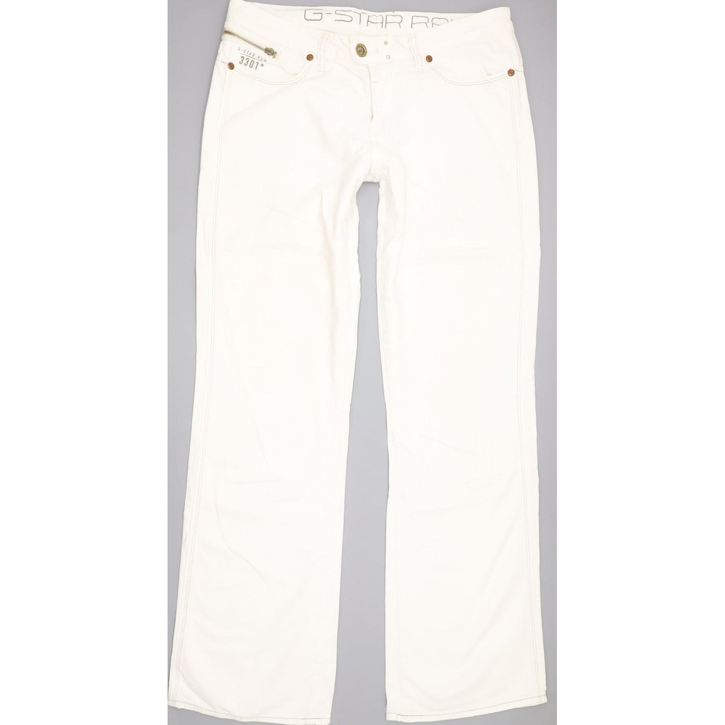 G-Star Spark Women White Straight Loose Jeans W31 L34
