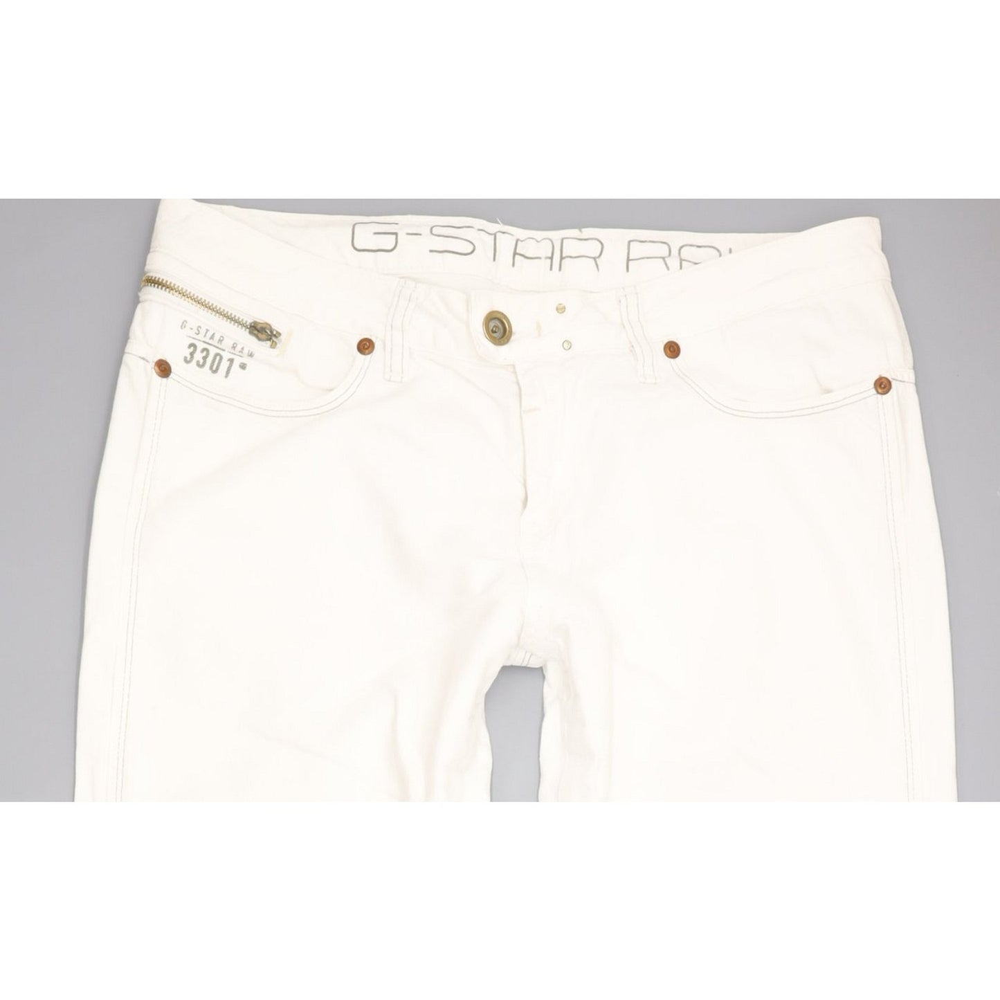 G-Star Spark Women White Straight Loose Jeans W31 L34