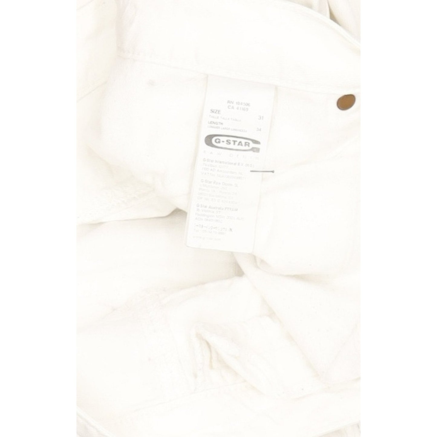 G-Star Spark Women White Straight Loose Jeans W31 L34