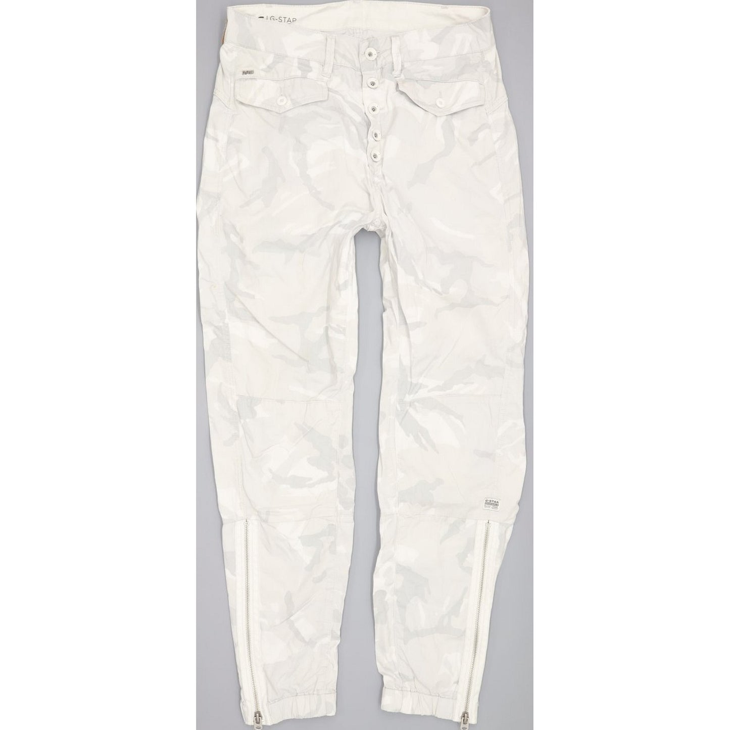 G-Star Army Zip Women Grey Tapered Loose Boyfriend Jeans W24 L34