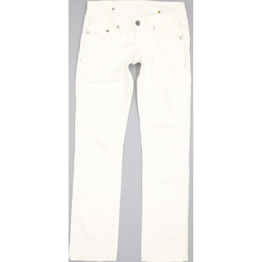G-Star Midgge Women White Straight Slim Stretch Jeans W28 L31