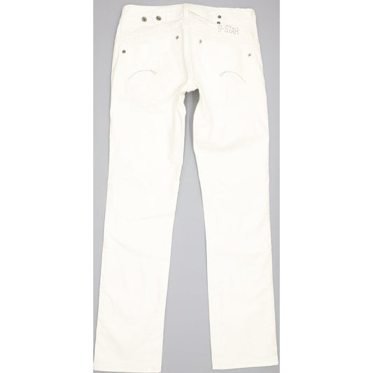 G-Star Midgge Women White Straight Slim Stretch Jeans W28 L31
