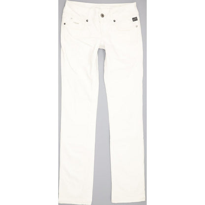 G-Star Ford Women White Straight Slim Stretch Jeans W28 L34