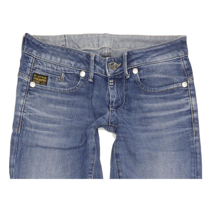G-Star Women Blue Straight Slim Stretch Jeans W27 L34