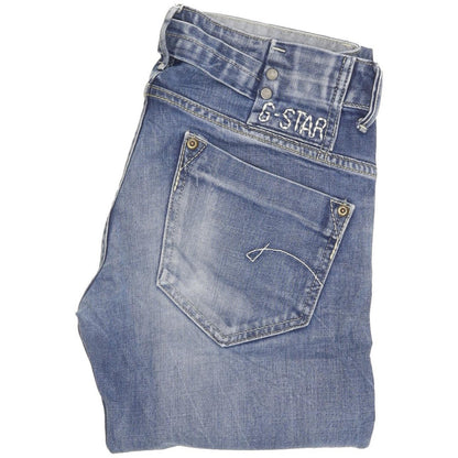 G-Star Women Blue Straight Slim Stretch Jeans W27 L34